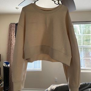 Lululemon cream crop crewneck